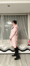 BOSIDENG25新款羽絨服女中長(cháng)款90絨連帽時(shí)尚休閑厚冬季保暖外套B250245252 櫻花蜜粉1925 S 160/84A 體重約100-110斤 曬單實(shí)拍圖