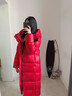 500克鵝絨東北哈爾濱黑金長(cháng)款過(guò)膝羽絨服情侶男女款極寒零下40度 紅色男女同款白鵝絨極寒保暖 單件 S 建議80-105斤【充絨480克】 曬單實(shí)拍圖