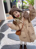 迪士尼女童羽絨棉服2025冬裝新款兒童加厚棉襖中大童冬季中長(cháng)款外套 卡其色 160 曬單實(shí)拍圖