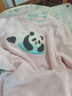蕉內絨絨520Home女童可外穿半邊絨長(cháng)袖睡裙兒童秋冬季保暖家居服睡衣 羽粉-熊貓 160 曬單實(shí)拍圖