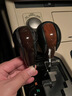 適用雷克薩斯ES350IS250凌志LSGSRX270碳纖維掛擋桿排檔把頭手球 黑色皮（桃木） 曬單實(shí)拍圖