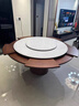旋轉伸縮餐桌可擴大變徑家用實(shí)木餐桌多功能小戶(hù)型圓形餐桌椅組合 巖板桌面1.6米變2.2米 三層 單桌 曬單實(shí)拍圖