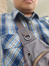 森馬（Semir）長(cháng)袖襯衫男格紋絨感牛仔外套不規則下擺冬季寬松翻領(lǐng)上衣時(shí)尚 藍灰色調00482 XL 曬單實(shí)拍圖