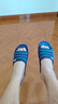 回力拖鞋男女款防滑涼拖居家浴室戶(hù)外穿沙灘厚底耐磨HL3523-1蘭色41碼 曬單實(shí)拍圖