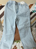優(yōu)衣庫童裝男女童寬松直筒牛仔長(cháng)褲水洗產(chǎn)品寬腿褲秋冬新款478128 62 粉藍色 140 曬單實(shí)拍圖