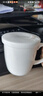 巖鑒純白骨瓷水杯杯子馬克杯帶蓋大容量陶瓷茶杯辦公咖啡杯家用耐高溫 曬單實(shí)拍圖