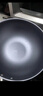 三禾炒鍋無(wú)涂層鈦不粘鍋少油煙平底炒菜鍋爐灶通用磁爐純鈦無(wú)涂層32cm 曬單實(shí)拍圖