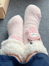 德國電熱襪子充電發(fā)熱冬季保暖取暖神器女生被窩用可行走暖腳寶 [標準款]粉小鹿3檔調節溫度保暖1 曬單實(shí)拍圖