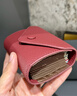 banyanu荔枝紋頭層牛皮卡包女新款時(shí)尚小巧便攜防盜刷消磁真皮駕駛證卡夾 酒紅色 曬單實(shí)拍圖