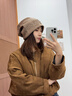 凝岸帽子女秋冬季2025新款百搭堆堆帽加厚保暖針織毛線(xiàn)帽冷帽月子帽 曬單實(shí)拍圖
