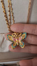 轉珠閣/周大生出品黃金吊墜足金掛墜項鏈蝴蝶生日禮物送老婆愛(ài)人女朋友 3.05g足金（贈主圖同款銀鏈） 曬單實(shí)拍圖