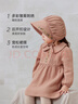 babylove女寶寶連衣裙春秋純棉紗布裙子可愛(ài)娃娃領(lǐng)嬰兒法式甜美刺繡裙 赭色 100 曬單實(shí)拍圖