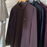 七匹狼【7A抑菌】長(cháng)袖POLO衫時(shí)尚通勤蓄熱男裝上衣絳紫2XL 曬單實(shí)拍圖