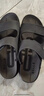 百麗軟底吐司拖外穿男2025夏牛皮魔術(shù)貼拖鞋涼鞋8GG01BT5 灰色1代  42 曬單實(shí)拍圖