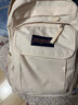 JANSPORT杰斯伯雙肩包男電腦包背包書(shū)包女大學(xué)生包旅行包 4NVC 00Y 米白色-側袋+隔層 曬單實(shí)拍圖