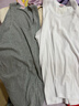 恒源祥背心男士純棉休閑運動(dòng)修身無(wú)袖打底汗衫2件裝 白+灰 曬單實(shí)拍圖