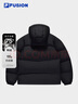 FILA FUSION斐樂(lè )潮牌男裝羽絨服2025冬季新款寬松保暖連帽外套 正黑色-BK M 曬單實(shí)拍圖