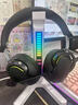 狼蛛（AULA）A7Pro游戲耳機四模連接頭戴式電腦鈦膜耳機無(wú)線(xiàn)藍牙有線(xiàn)聽(tīng)聲辨位電競芯片聲卡7.1三角洲無(wú)畏契約 【A7pro】白藍+光嶼Hub耳機支架 曬單實(shí)拍圖