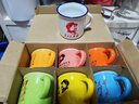 吉品帝懷舊小杯子仿搪瓷杯茶缸喝酒陶瓷杯迷你陶瓷杯懷舊陶瓷杯 彩色復古系列圖案隨機70ml6只 曬單實(shí)拍圖