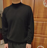 布先生佟大為明星同款春秋可機洗毛T羊毛衫男士毛衣純色針織打底衫 【小高領(lǐng)】鋼琴黑 2XL /185 曬單實(shí)拍圖