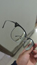 蔡司（ZEISS）鏡片近視眼鏡框男半框防藍光輻射可配帶散光度數眼睛女鈦合金鏡架 升級鈦材 黑銀 配colorein鏡片1.60防藍光 0-800 曬單實(shí)拍圖