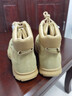 強人男靴3515戶(hù)外作戰靴絨面牛皮登山運動(dòng)訓練靴子 沙漠短靴 沙色 42 曬單實(shí)拍圖