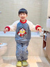 G.DUCKKIDS小黃鴨兒童睡衣男童秋冬法蘭絨小童家居服寶寶加厚珊瑚絨保暖套裝 聯(lián)名奧特曼藍色 110 尺碼4~5歲【100-110cm】 曬單實(shí)拍圖