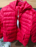 雪中飛【可拆卸帽輕薄羽絨服】秋冬新品高蓬松鴨絨中大童裝保暖兒童外套 中國紅 150 曬單實(shí)拍圖