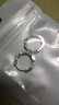OAZ999純銀足銀耳釘耳環(huán)女年潮耳圈耳扣感耳飾 滿(mǎn)鉆莫比烏斯不規則耳 不規則耳環(huán) 曬單實(shí)拍圖