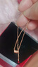 DOMEN法式鍍18k金玫瑰金項鏈小蠻腰黃金色輕奢小眾女生感鎖骨鏈飾品 玫瑰金 曬單實(shí)拍圖