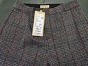 PORTS寶姿秋冬新品女裝中腳口長(cháng)褲LM9N014NFE010 黑色格子 M (6) 曬單實(shí)拍圖