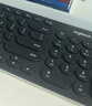 羅技（Logitech）時(shí)尚系列K780無(wú)線(xiàn)藍牙鍵盤(pán) 辦公鍵盤(pán) 手機Mac 平板iPad鍵盤(pán)雙模 筆記本電腦鍵盤(pán)薄膜 帶支架多設備 K780黑色 曬單實(shí)拍圖