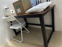 電腦桌臺式家用學(xué)習桌簡(jiǎn)易長(cháng)書(shū)桌臥室寫(xiě)字電競桌工作臺現代辦公桌 胡桃色 80*40*75桌面25mm厚+鋼管40mm方 曬單實(shí)拍圖