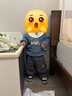 嘟嘟家兒童純棉褲子秋裝寶寶工裝褲男童長(cháng)褲女童寬松休閑褲童裝 灰色100 曬單實(shí)拍圖