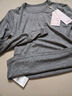 伊芙麗（eifini）朱珠代言天絲羊毛升級柔軟彈力領(lǐng)長(cháng)袖T恤女2026春季新款上衣 花灰 S 曬單實(shí)拍圖