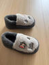 大嘴猴大嘴猴包跟棉拖鞋男款加厚底踩屎感冬天防滑保暖室內居家防滑女士 深灰【抗寒保暖】 42-43 標準碼 曬單實(shí)拍圖