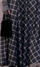 歌莉婭格紋半身裙女流行穿搭a字裙子長(cháng)裙1E9C2B34A 27C黑灰格 XL 曬單實(shí)拍圖