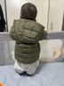優(yōu)衣庫嬰幼兒寶寶PUFFTECH空氣棉服可機洗拉鏈連帽外套478427 56 橄欖色 100 曬單實(shí)拍圖