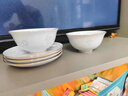 曼遠景德鎮四大名瓷白瓷玲瓏瓷餐具高溫原礦釉碗盤(pán)碗碟套裝家用釉下彩 竹韻白瓷玲瓏【10人配置】  70件套 曬單實(shí)拍圖