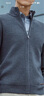 雅戈爾（YOUNGOR）毛衫男士秋冬青年男毛衫拉鏈開(kāi)衫羊毛衫羊毛混紡面料2色合款 深灰VWHW619967CLA L 105c 曬單實(shí)拍圖
