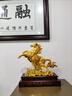 聚善緣駿業(yè)騰飛招財馬擺件客廳老板辦公室酒柜生肖馬裝飾品公司開(kāi)業(yè)禮物 YX16寸駿業(yè)騰飛馬沙金款 約42*18*45cm 曬單實(shí)拍圖