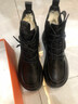 啄木鳥(niǎo)斷碼真皮羊毛雪地靴女2025冬新款厚底加絨棉鞋皮毛一體短靴 黑色內里白毛 40 曬單實(shí)拍圖