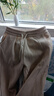 自由系闊腿褲女秋冬加絨新款高腰顯瘦寬松垂感香蕉直筒窄版羊毛休閑褲子 曬單實(shí)拍圖