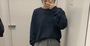優(yōu)衣庫合作款男裝女裝寬松衛衣長(cháng)袖運動(dòng)衫休閑上衣秋冬新款481040 69 藏青色 XL /180/108B 曬單實(shí)拍圖