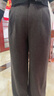 香影直筒闊腿西裝褲女灰色2025冬季新款輕職場(chǎng)條紋拼接翻遍長(cháng)褲子 熔巖灰色 M 160/64A/95-110斤 曬單實(shí)拍圖