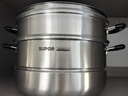 蘇泊爾SUPOR好幫手304不銹鋼雙層復底28cm蒸鍋燃氣電磁爐通用蒸籠SZ28B5 曬單實(shí)拍圖