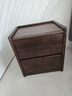 源氏木語(yǔ)實(shí)木床床頭柜北歐臥室黑胡桃木床邊柜抽屜式雙抽床頭柜 曬單實(shí)拍圖