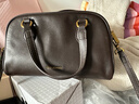 百麗包包女25商場(chǎng)同款頭層牛皮美拉德風(fēng)單肩斜挎波士頓包BL861DX5 啡色【牛皮款】 F 曬單實(shí)拍圖