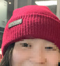ELLE100%純羊毛針織帽女士秋冬季戶(hù)外保暖堆堆帽冷帽毛線(xiàn)帽子 酒紅色 曬單實(shí)拍圖