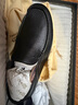 金利來(lái)（Goldlion）男鞋豆豆鞋簡(jiǎn)約輕便兩穿商務(wù)鹿皮鞋G559410402AAB黑色40 曬單實(shí)拍圖